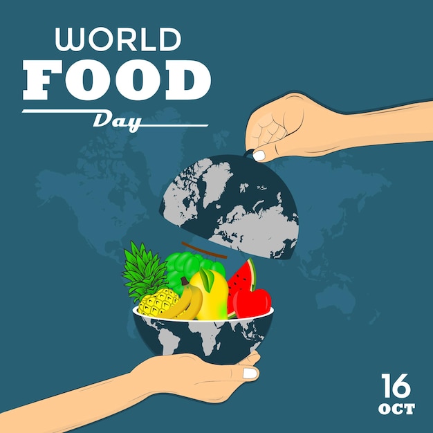 Vector world food day social media poster