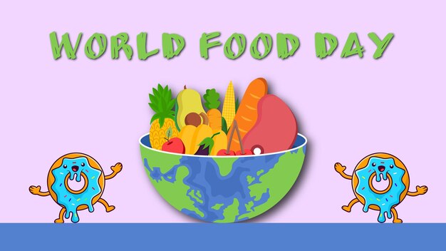 Vector world food day template