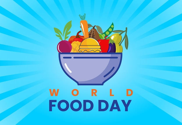 World Food Day vector illustration design suitable for social media banners posters