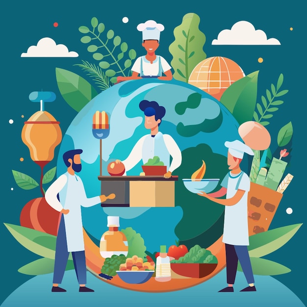 Vector world food day vector illustration flat 2