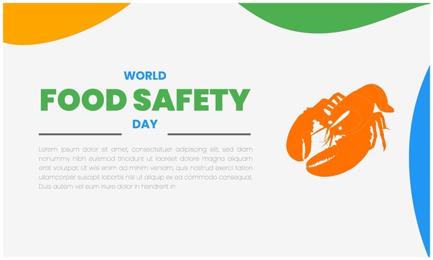 Vector world food safety day june 7 poster templet design