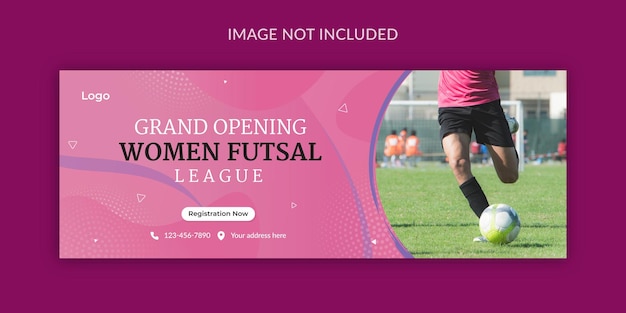 World football championship facebook cover or web banner template