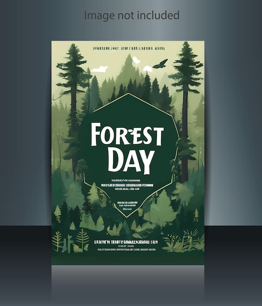 Vector world forest day flyer