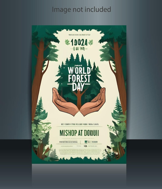 Vector world forest day flyer