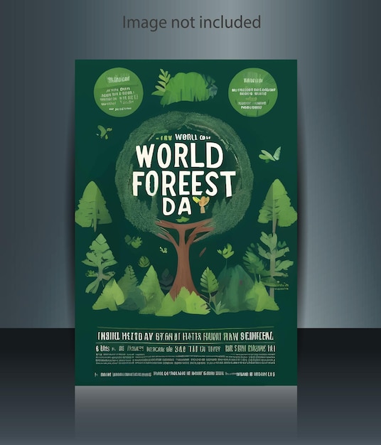 Vector world forest day flyer