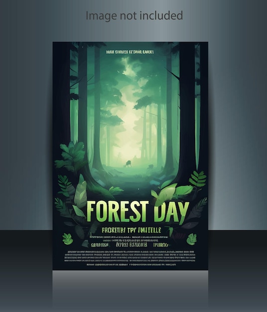 Vector world forest day flyer