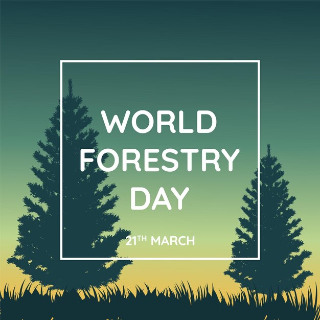 Vector world forestry day