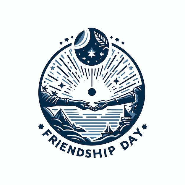 Vector world friendship day logo