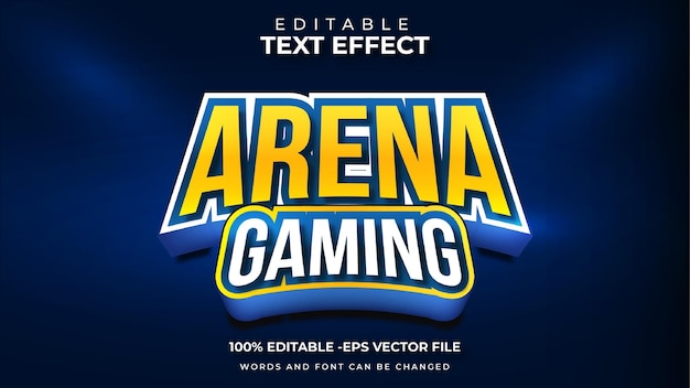 world of gamers editable text effect with modern and simple style