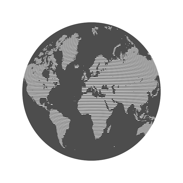 World global planet earth icon symbol isolated Vector illustration