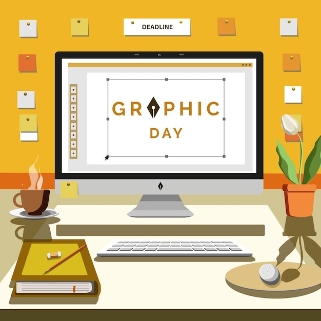 Vector world graphic day vector illustration