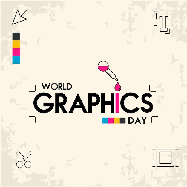 world graphics day for designer and designing tools background