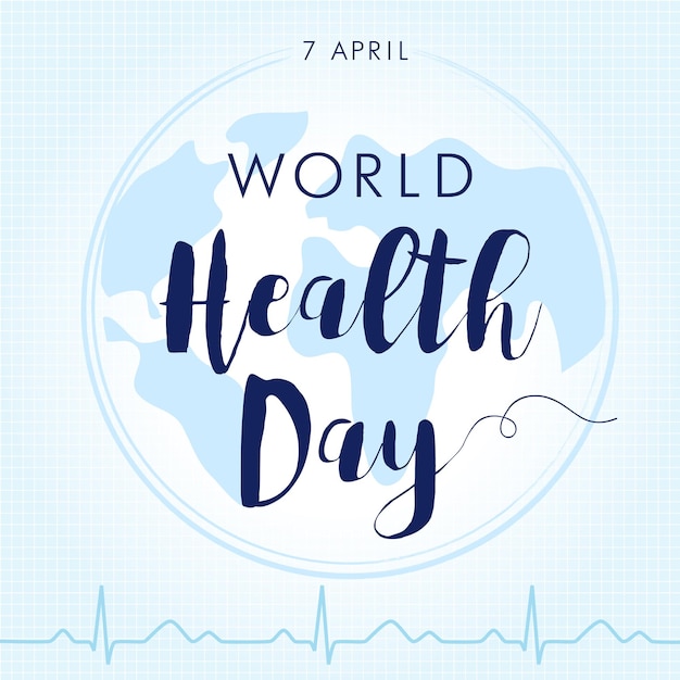 World Health day April 7 creative banner. International day od health celebrating poster.