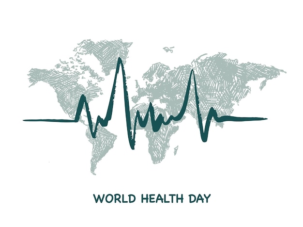 World Health Day on a blue background