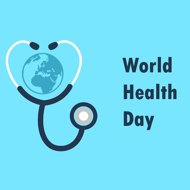 World Health Day Campaign Logo Icon Design Template Earth Vector Illustration