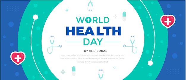 World Health Day global health awareness day background design template