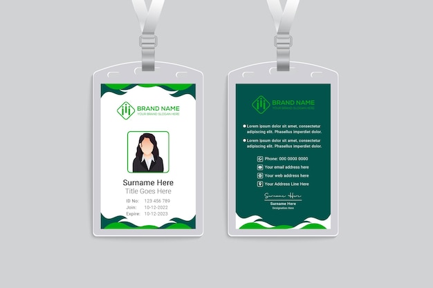 World health day id card template design