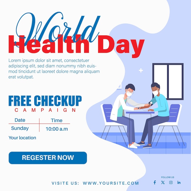 WORLD HEALTH DAY SOCIAL MEDIA POST ADS