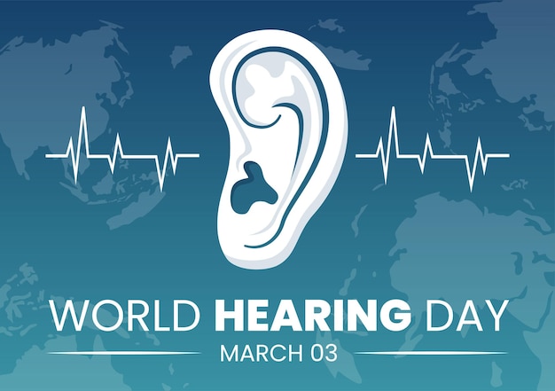 World Hearing Day Illustration to Raise Awareness on How to Prevent Deafness for Landing Page