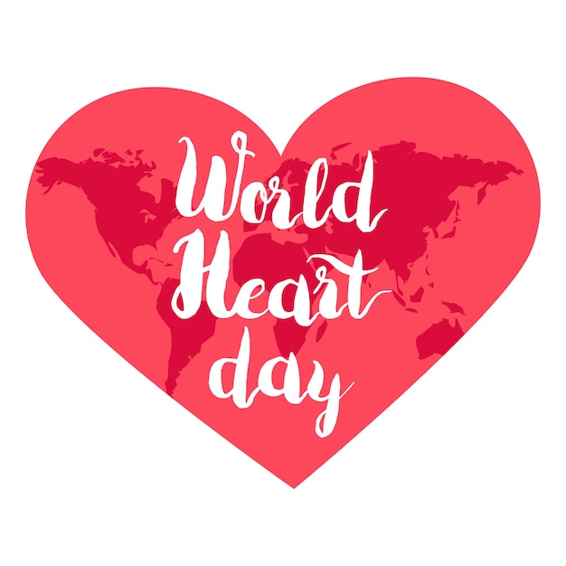 World Heart Day Celebration Stylish Banner. Vector