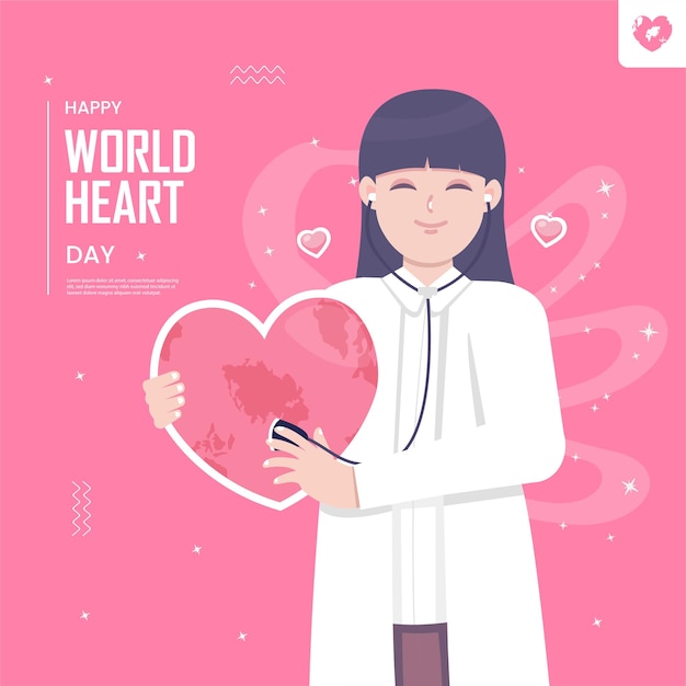 World heart day concept illustration