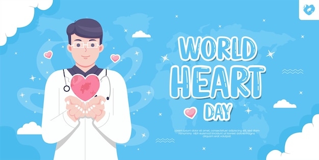 World heart day concept illustration