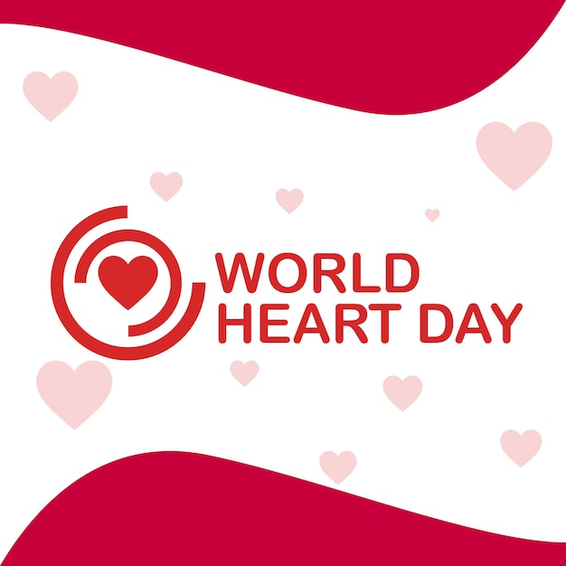 world heart day theme design