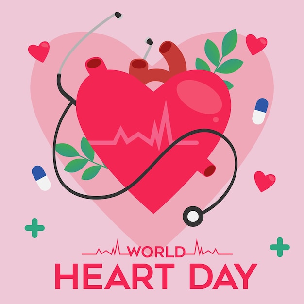 World Heart Day vector illustration