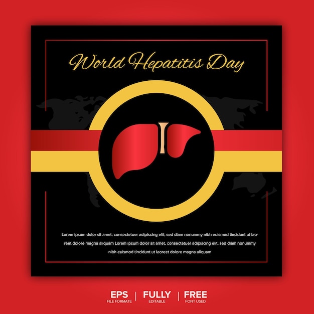 World hepatitis day banner design template