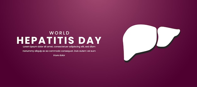 World Hepatitis Day on July 28 Banner vector illustration