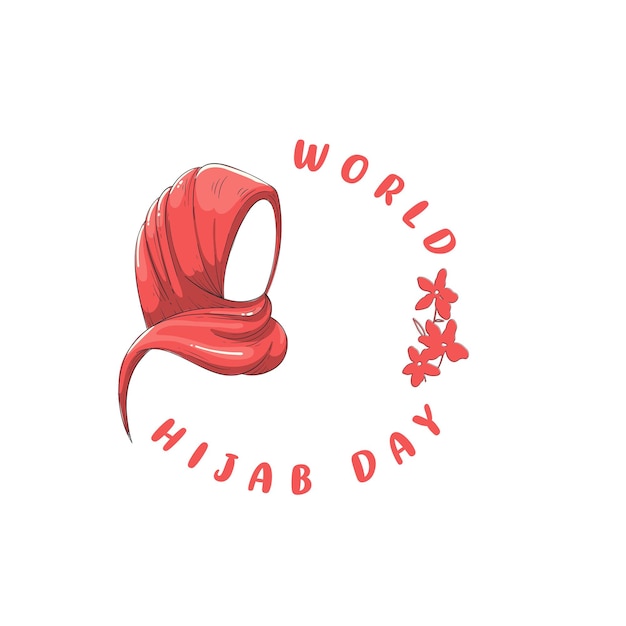 World Hijab Day vector illustration