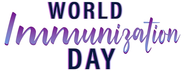 World immunization day logo design