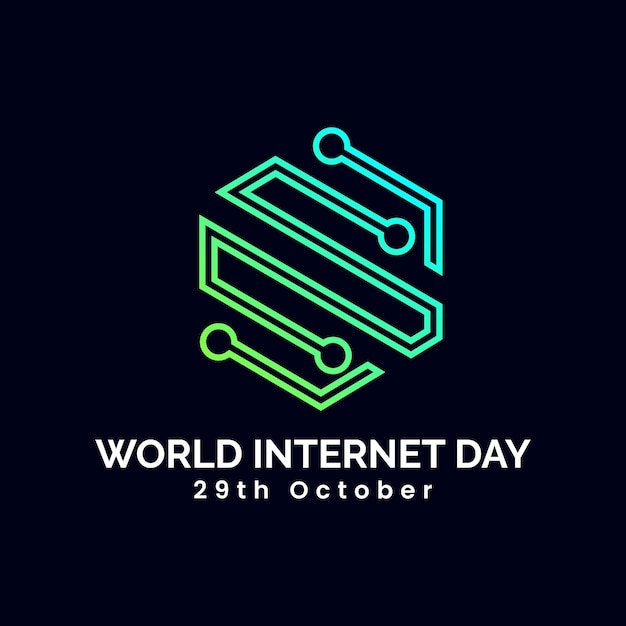 World Internet Day logo design vector illustration 29th October