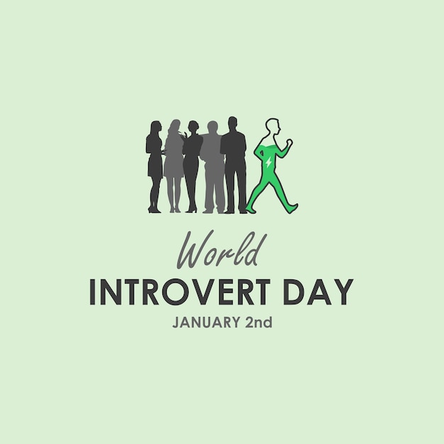 World introvert day banner template