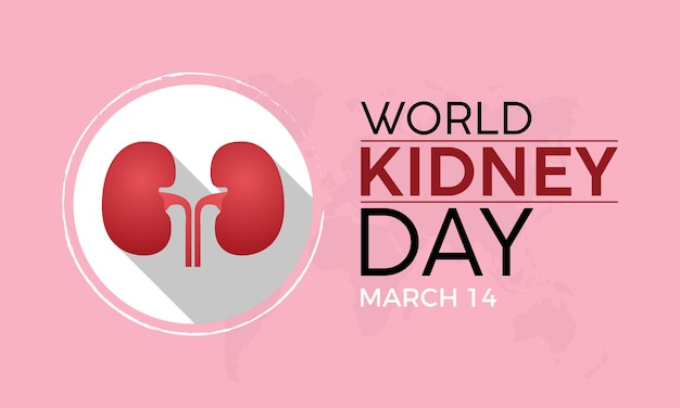 World Kidney Day Observed every year of March 14 Medical Awareness Vector banner flyer poster and social medial template design