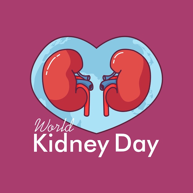 World kidney day social media post concept