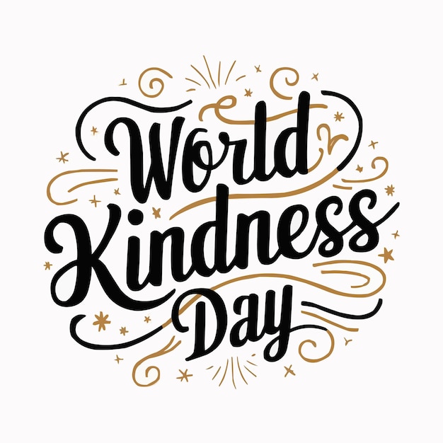 Vector world kindness day typography design vector illustration