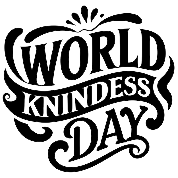 Vector world kindness day typography design vector illustration