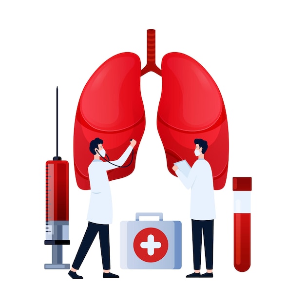 World lung day, medical vector illustration