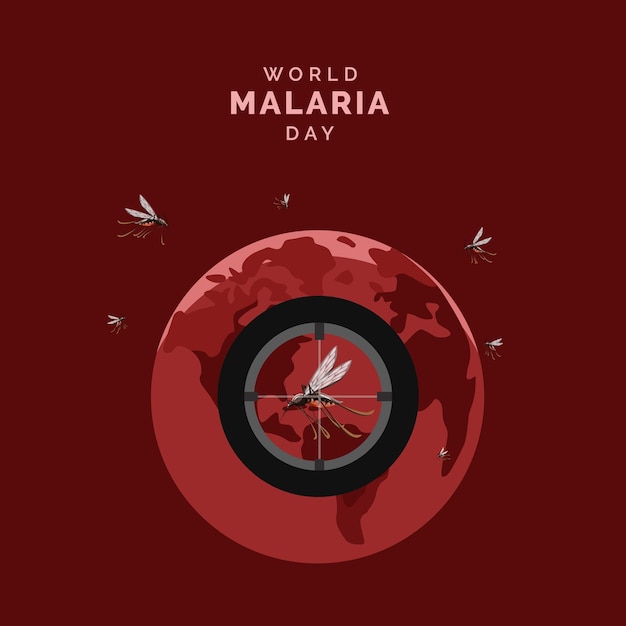 World malaria day vector illustration