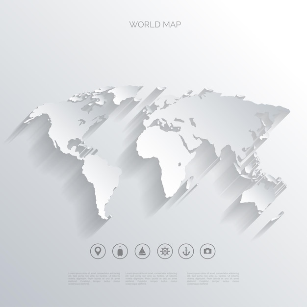 Vector world map concept vector illustration