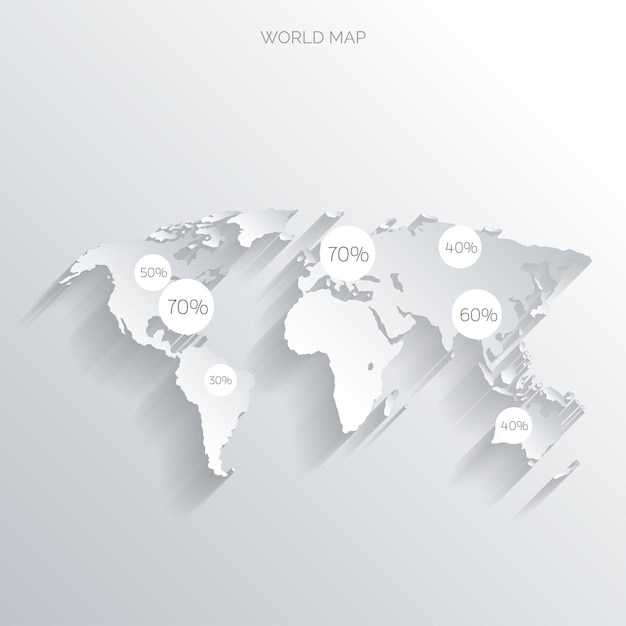 Vector world map concept vector illustration