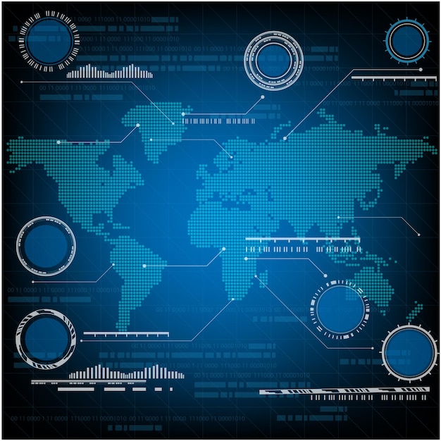 world map connection with triangle futuristic modern website background or cover page vector