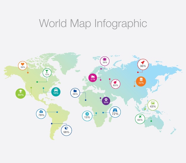 World Map Infographic