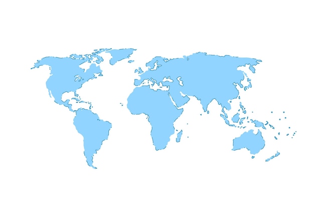 World map line composition concept minimal design of global business Vector Illustration