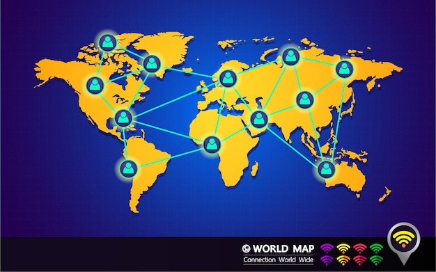 World map vector illustration