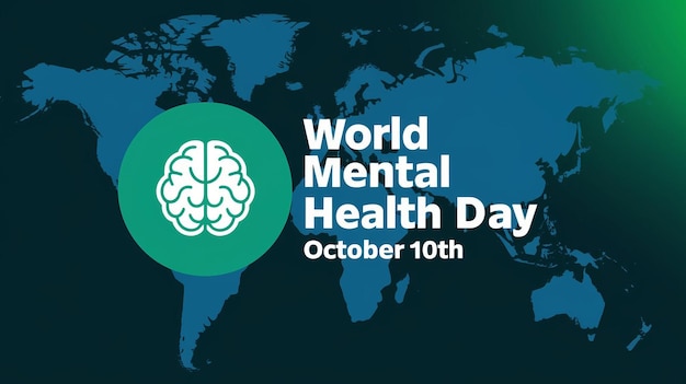 Vector world mental health day october 10th