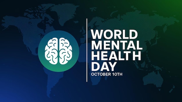 Vector world mental health day october 10th