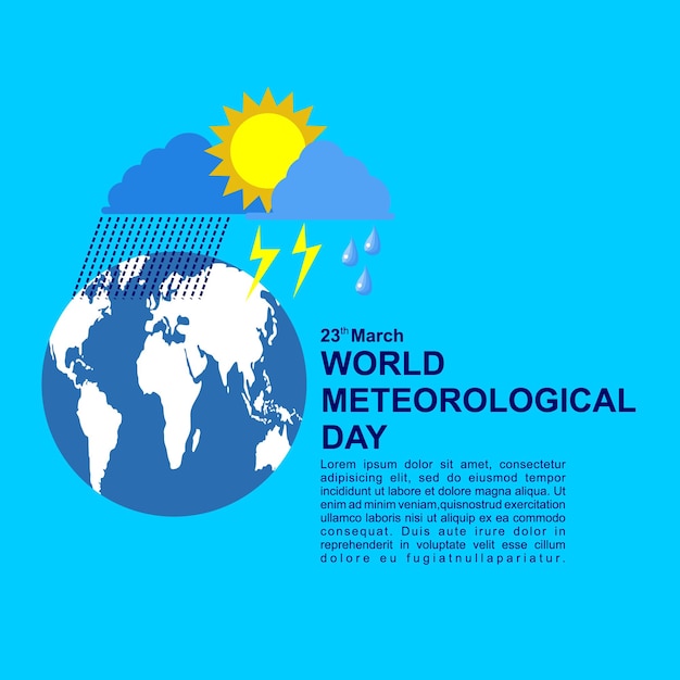 World Meteorological day, poster and banner