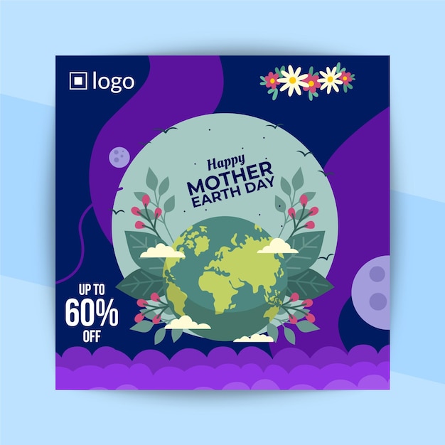 world mother earth day international day of mother earth Template Instagram Post design